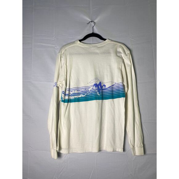 Vintage Hobie Surf Long Sleeve Tee Shirt Crew Neck Men's Size Large - Picture 2 of 2